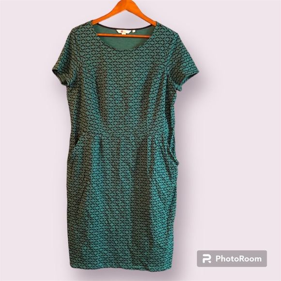 Boden Green Patterned Dress - Picture 1 of 10